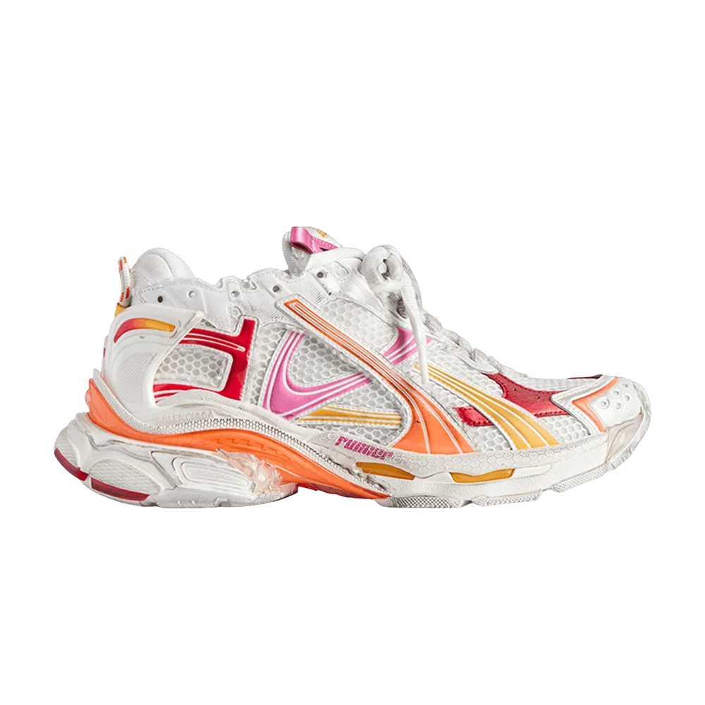 Кроссовки Balenciaga Runner 'White Orange Pink'