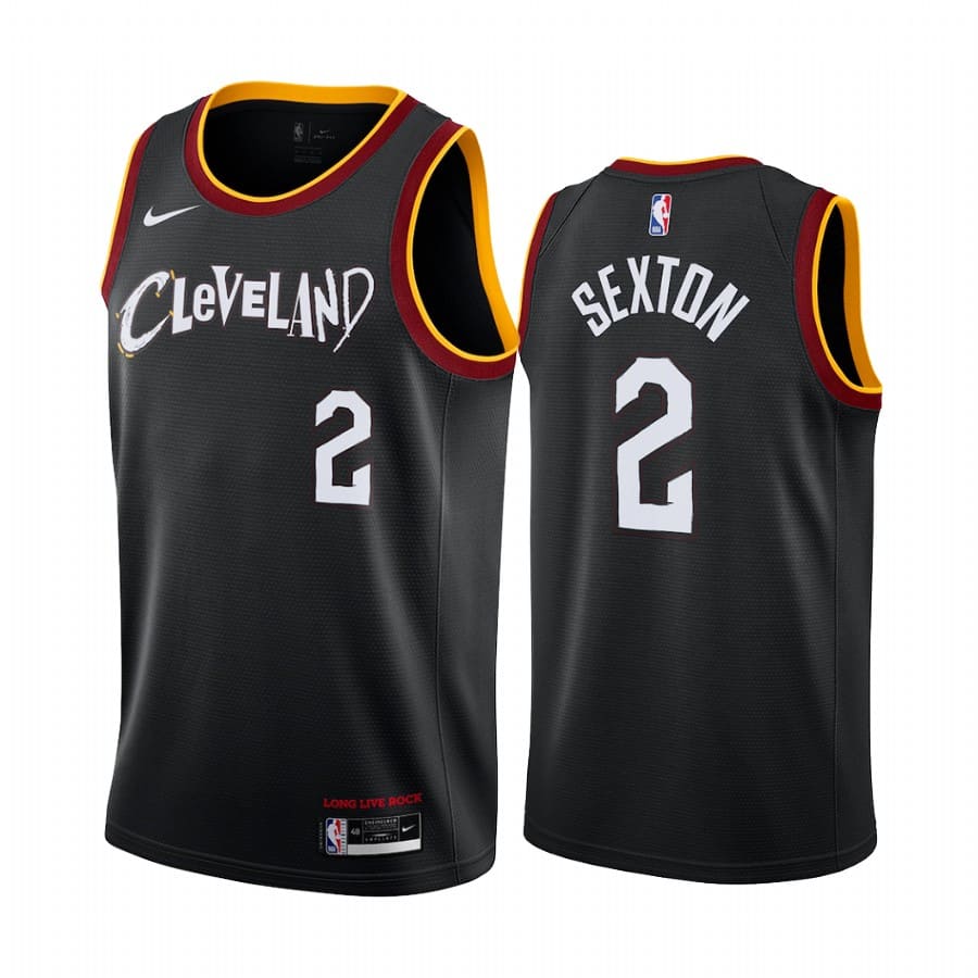 Баскетбольная джерси 2020-21 Cleveland Cavaliers #2 Collin Sexton City Edition Black Swingman Jersey
