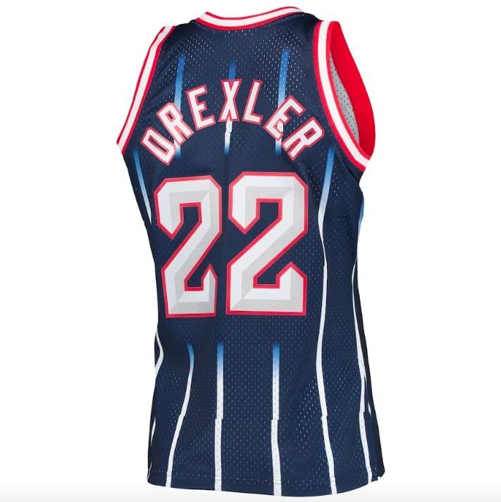 Баскетбольная джерси 1996-97 Houston Rockets #22 Clyde Drexler Mitchell & Ness Navy Jersey