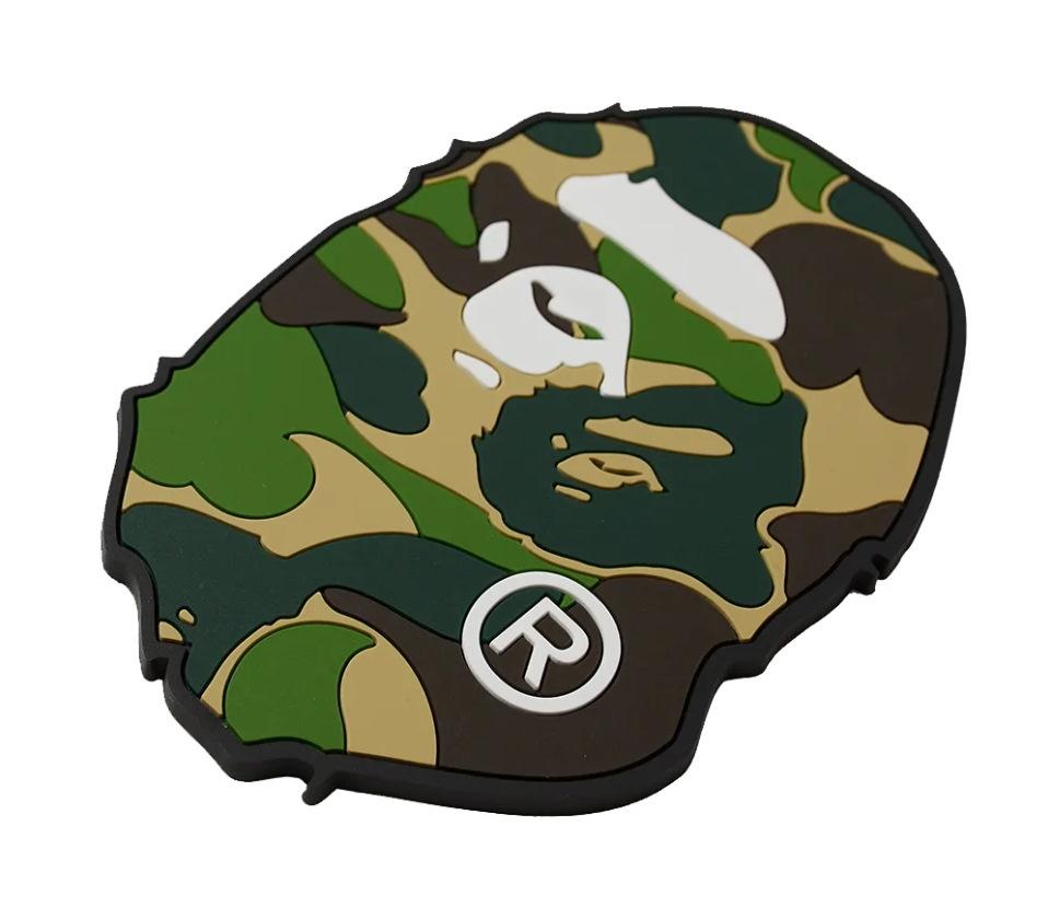 Костер BAPE ABC Camo Ape Head Rubber Coaster Green