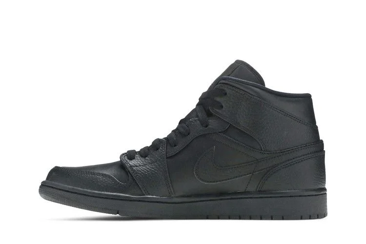 Кроссовки Air Jordan 1 Mid 'Triple Black' 2020