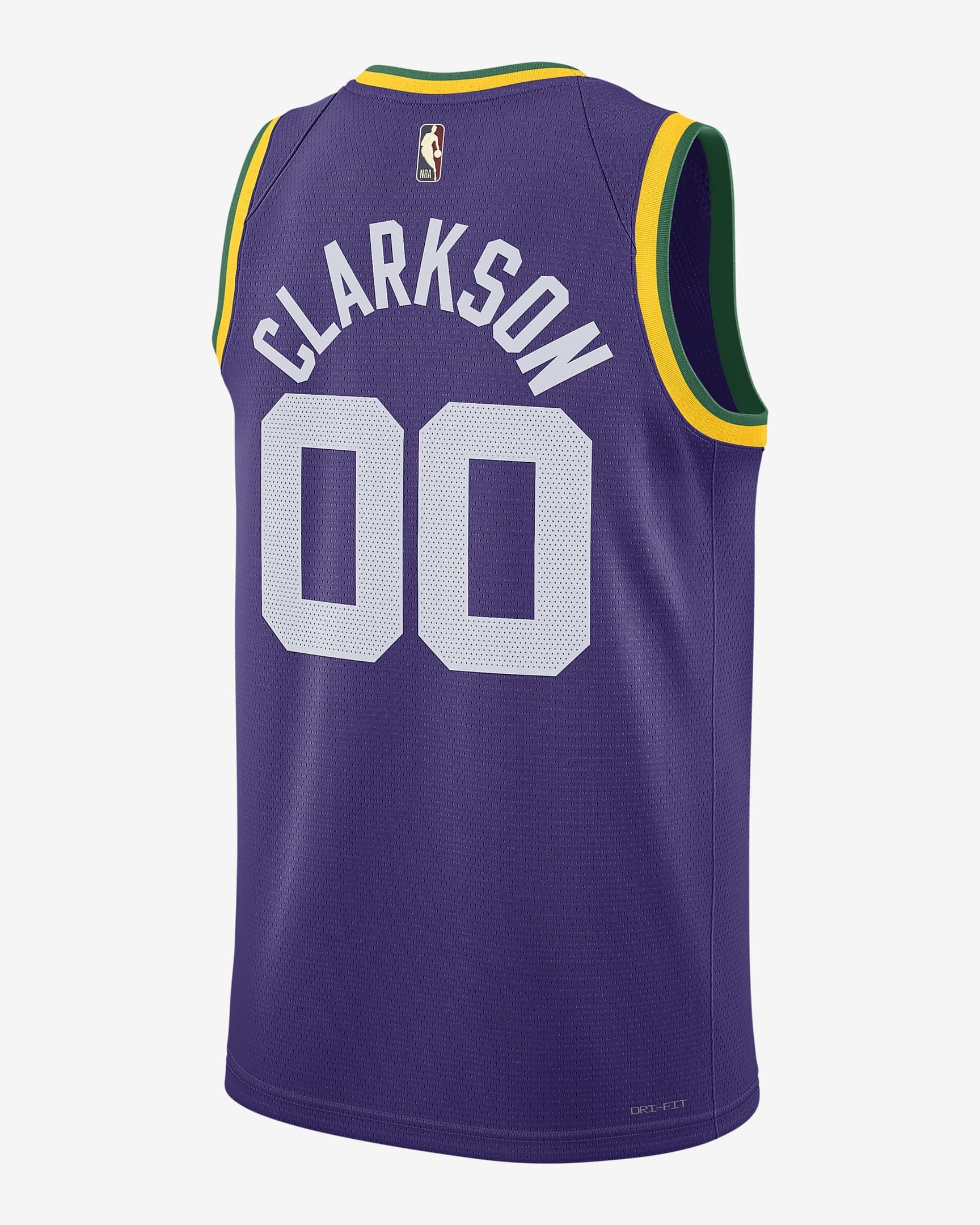 Баскетбольная джерси 2023-24 Utah Jazz Jordan Clarkson #00 Swingman Hardwood Classics Purple Jersey