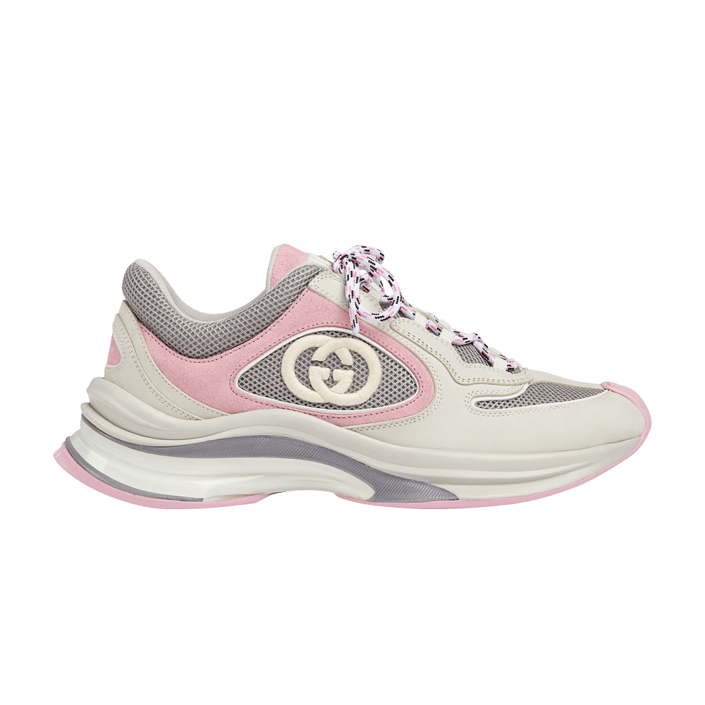 Кроссовки Gucci Wmns Run Sneaker 'Ivory Pink Grey'