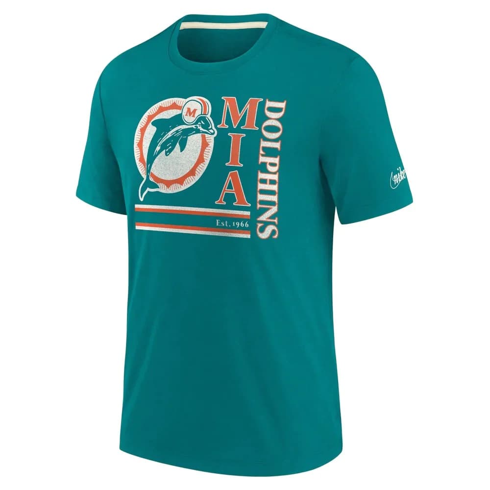 Футболка Nike Miami Dolphins Historic Logo Tri-Blend NFL T-Shirt