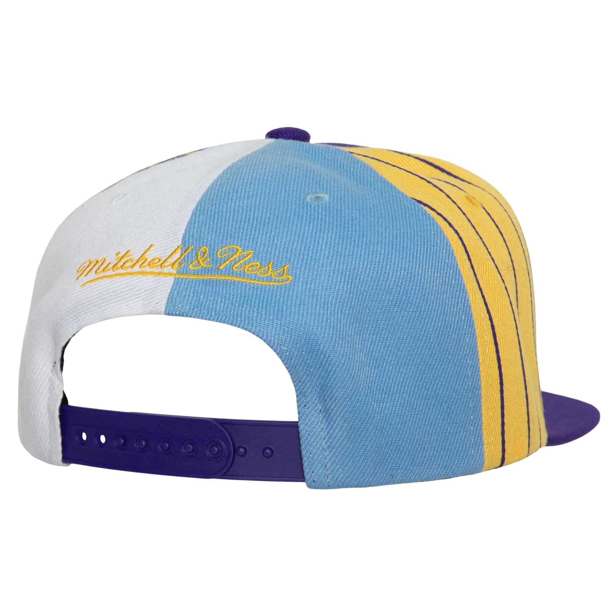 Бейсболка Mitchell & Ness What The Pinstripe Snapback Los Angeles Lakers Hat