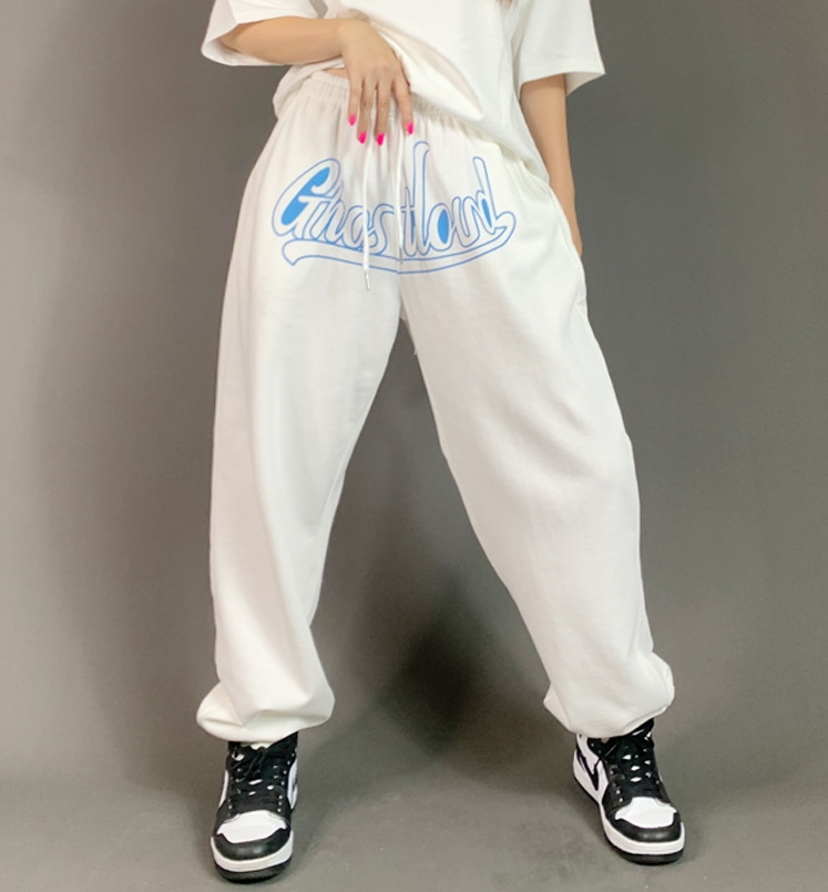 Спортивные брюки 2021 Ghostland Hip-hop Style Sweatpants White