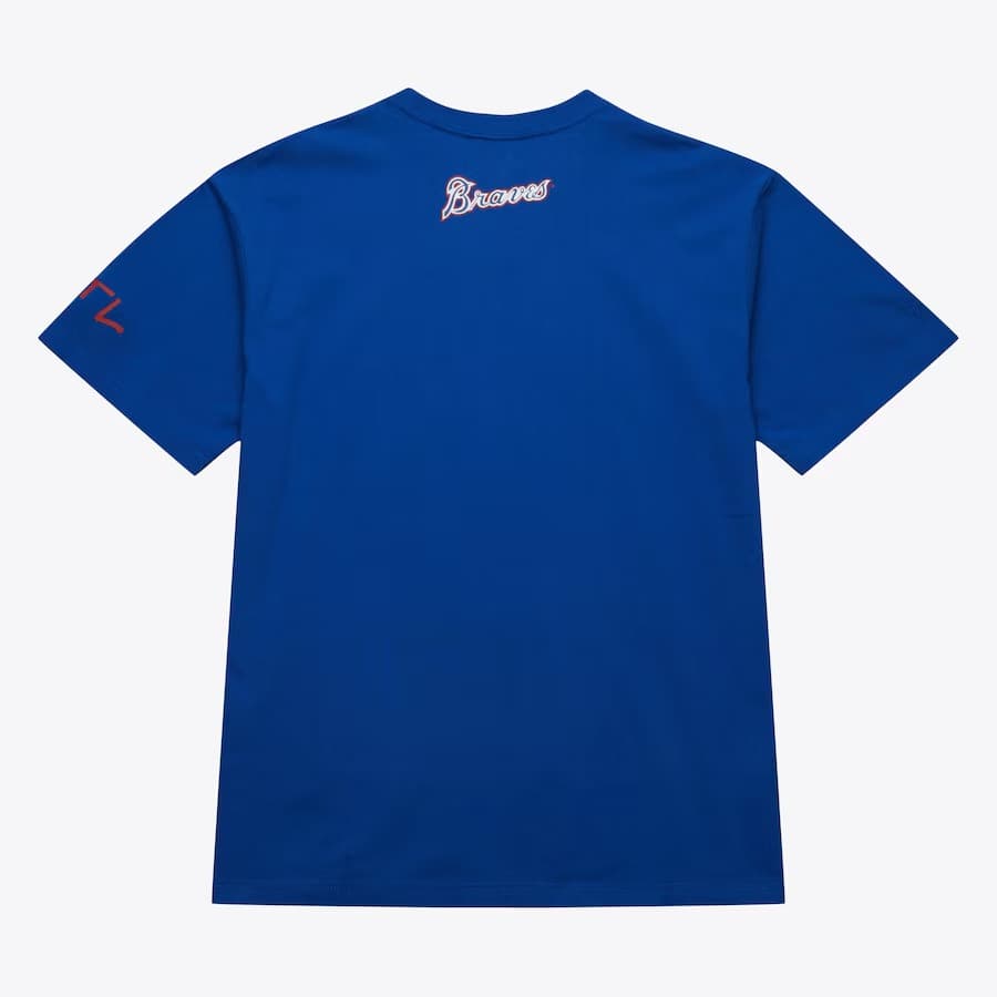 Футболка Mitchell & Ness Hank Aaron Royal Atlanta Braves Player Crewneck T-Shirt