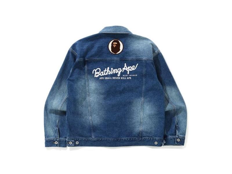 Джинсовая куртка BAPE 1st Camo Loose Fit Hoodie Denim Jacket Indigo