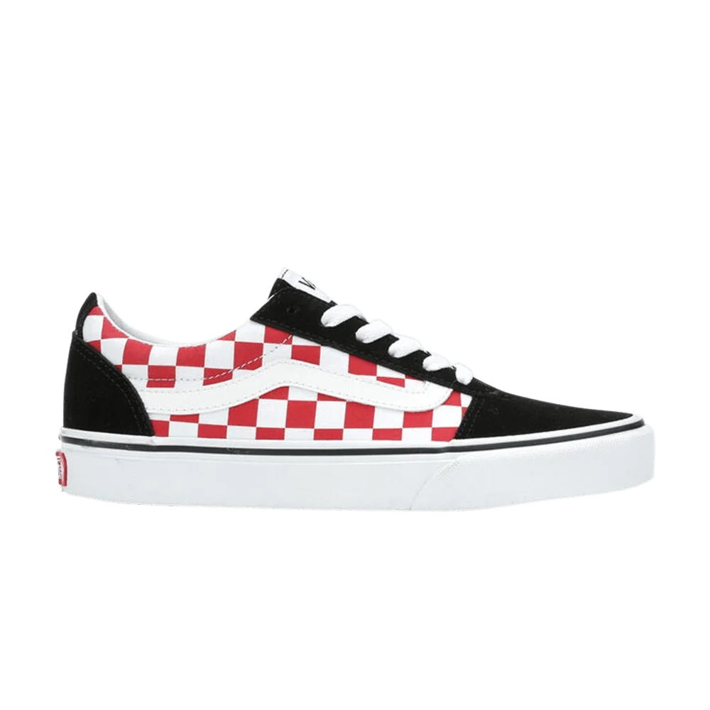 Krossovki-Vans-Ward-Checkerboard-Tango-Red