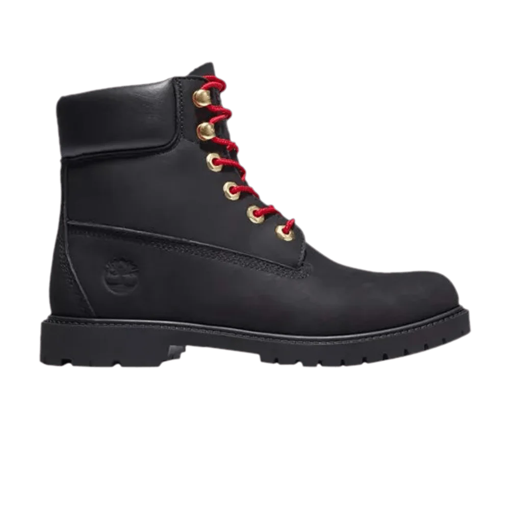Timberland Wmns 6 Inch Heritage Boot 'Black Red'