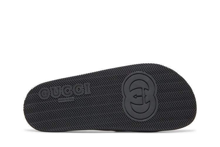 Кроссовки Gucci Slide 'Interlocking G - Black Red Green'