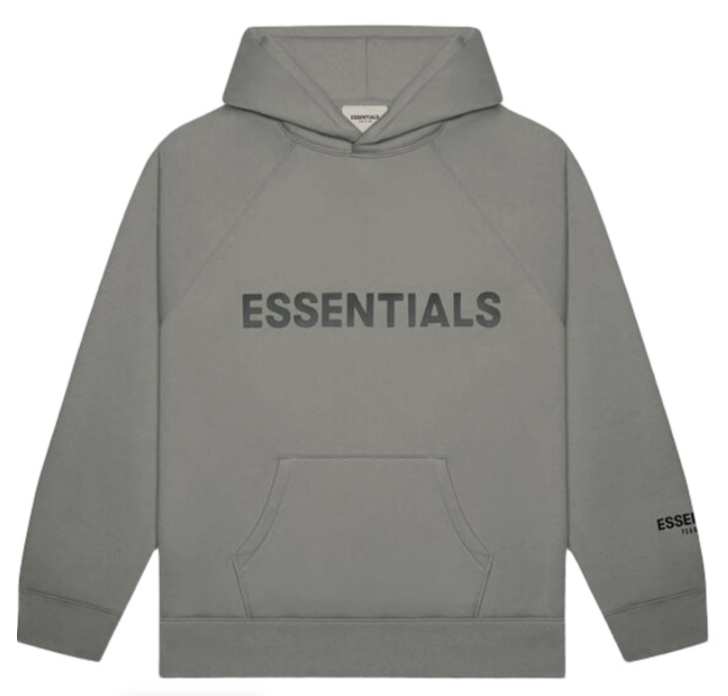 Худи FEAR OF GOD ESSENTIALS 3D Silicon Applique Pullover Hoodie Gray Flannel/Charcoal
