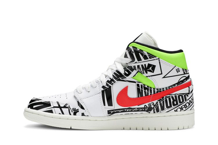 Кроссовки Air Jordan 1 Mid 'Over-Print Logos'