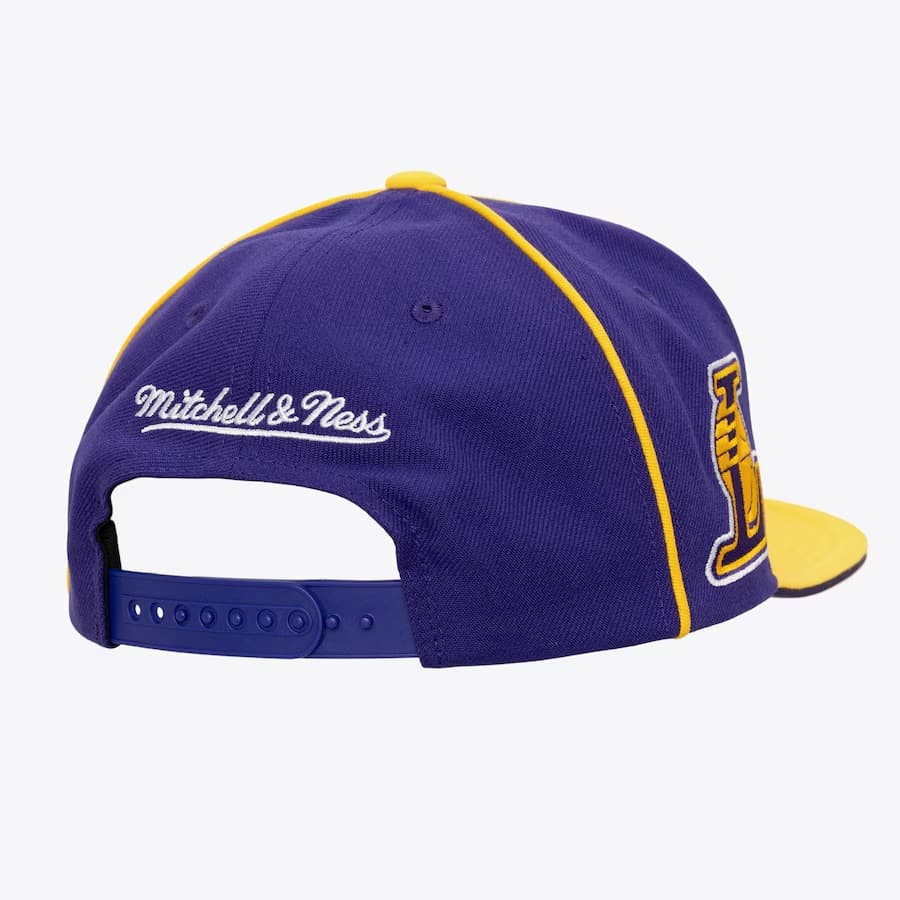 Бейсболка Mitchell & Ness Purple Los Angeles Lakers Pipe Snapback Hat