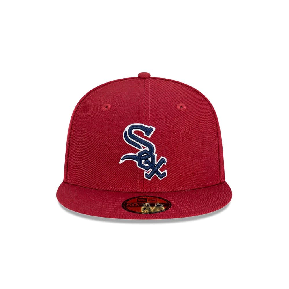 Бейсболка New Era Chicago White Sox Bordeaux 59FIFTY MLB Fitted Hat