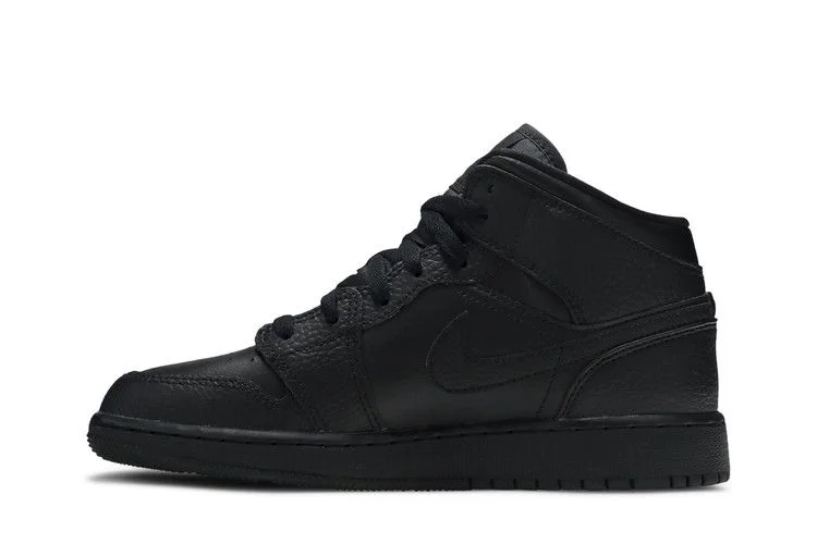 Кроссовки Air Jordan 1 Mid GS 'Triple Black' 2020