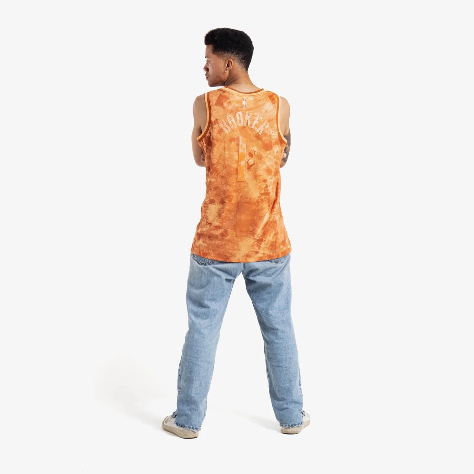 Баскетбольная джерси 2023 Phoenix Suns Devin Booker #1 Swingman Select Series Orange Jersey