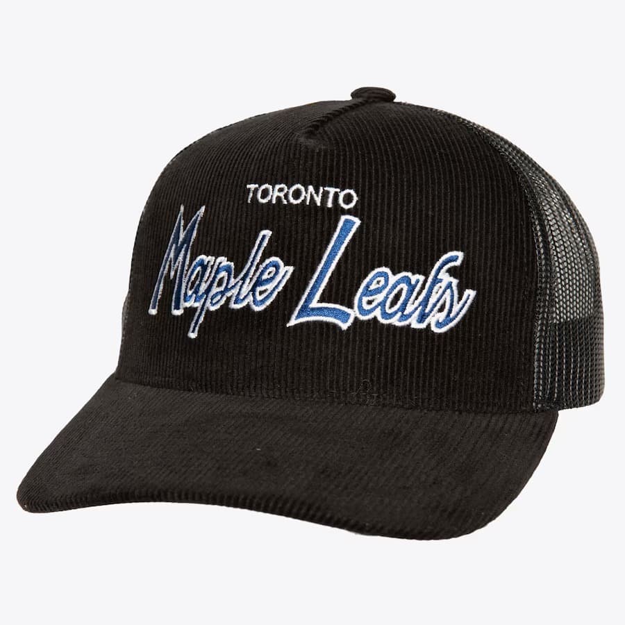 Бейсболка Mitchell & Ness Black Toronto Maple Leafs Times Up Trucker Adjustable Hat