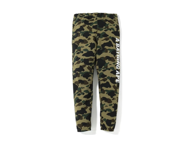 Спортивные штаны BAPE 1st Camo Side Logo Slim Sweatpants Green