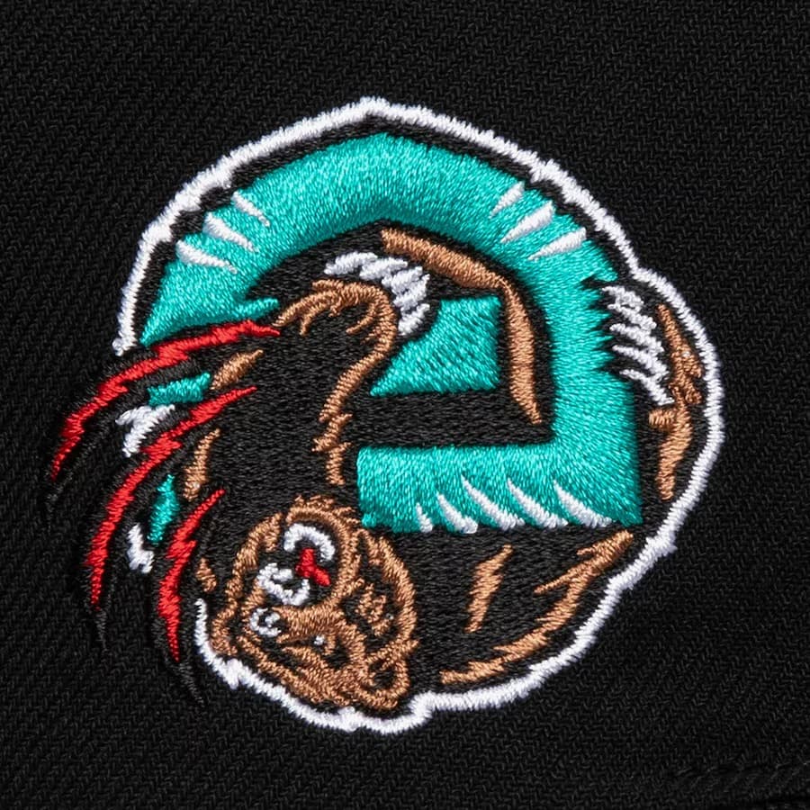 Бейсболка Mitchell & Ness Black Vancouver Grizzlies Hardwood Classics Upside Pro Snapback Hat