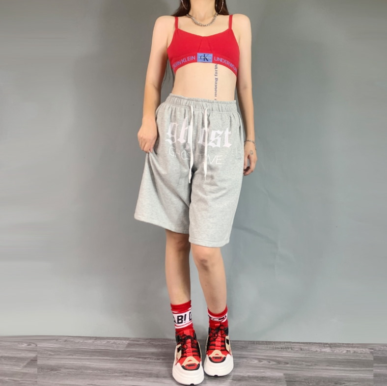 2021-Ghost-Love-Hip-hop-Shorts-Red-Grey-10