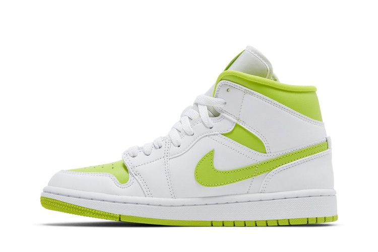 Кроссовки Wmns Air Jordan 1 Mid 'White Lime'