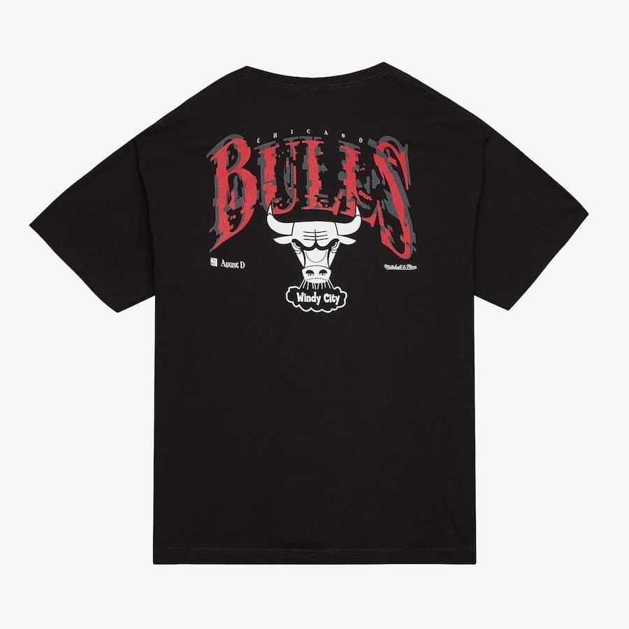 Футболка Mitchell & Ness Black Chicago Bulls x Suga Glitch T-Shirt