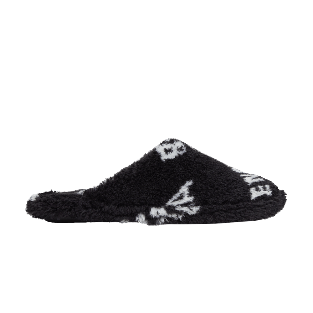Balenciaga Furry Sandal 'Allover Logo - Black'