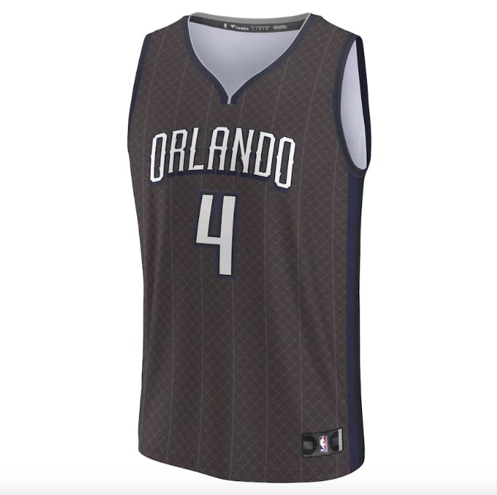 Баскетбольная джерси 2022-23 Orlando Magic #4 Jalen Suggs Fastbreak City Black Jersey