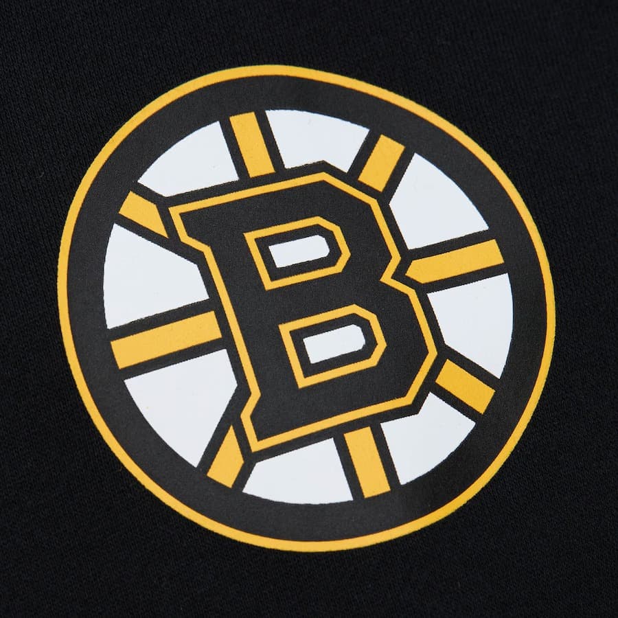 Худи Mitchell & Ness Black Boston Bruins Game Time Fleece Pullover Hoodie