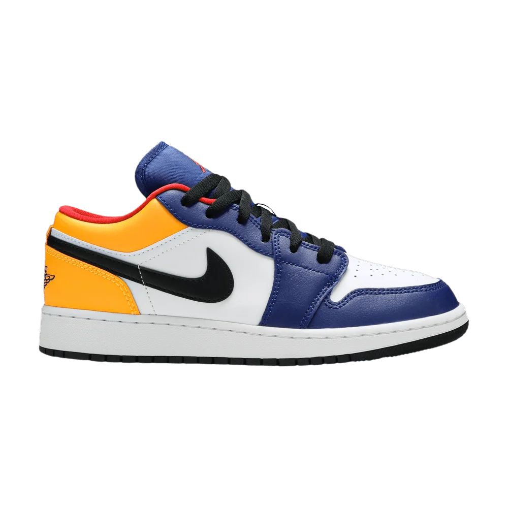 Krossovki-Air-Jordan-1-Low-GS-Royal-Yellow