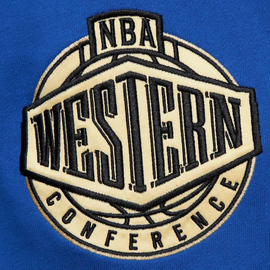 Худи Mitchell & Ness Royal Golden State Warriors Team OG 2.0 Vintage Logo Fleece Pullover Hoodie