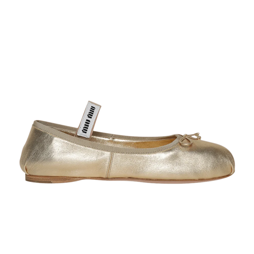 Кроссовки Miu Miu Wmns Leather Ballerinas 'Platino'