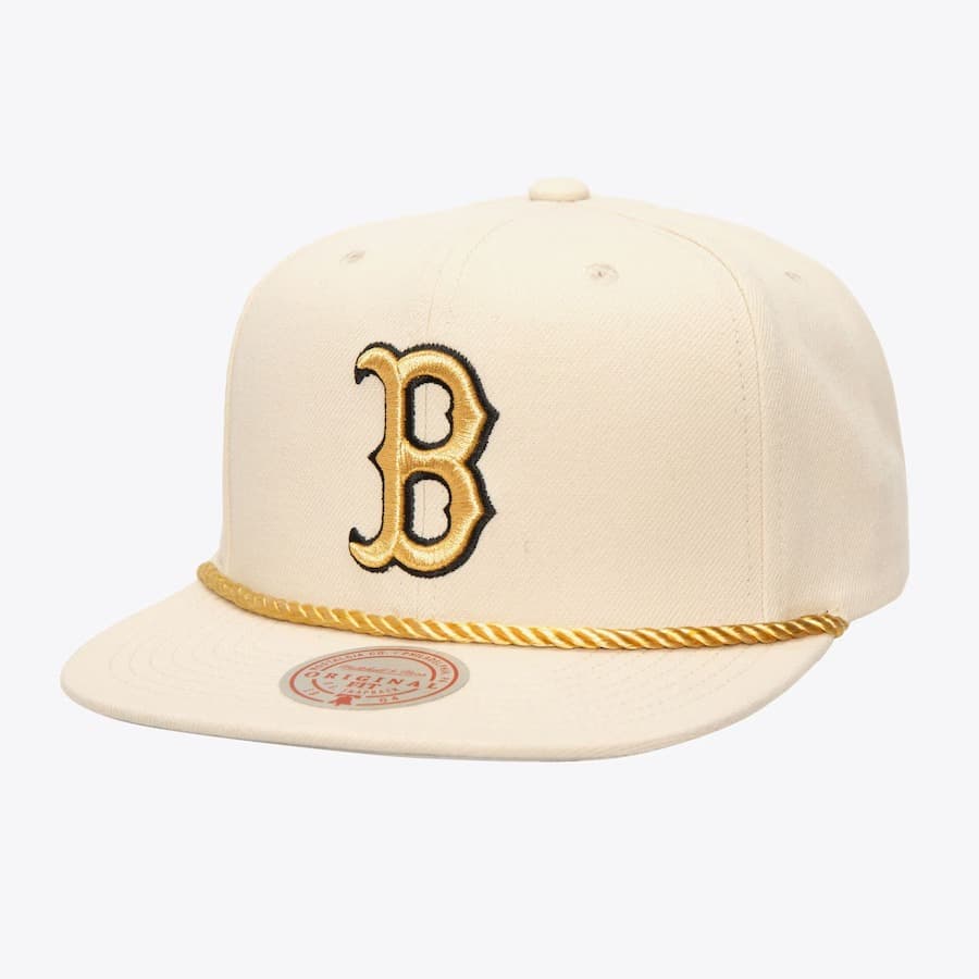 Mitchell-Ness-Cream-Boston-Red-Sox-Golden-Ivory-Snapback-Hat