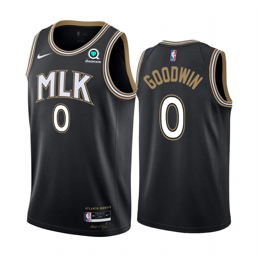 Баскетбольная джерси 2020-21 Atlanta Hawks #0 Brandon Goodwin City Edition Black Swingman Jersey