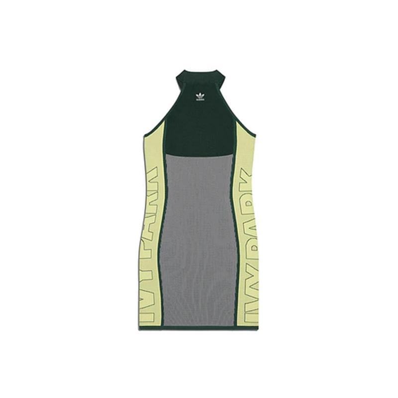 Платье adidas Ivy Park Knit Logo Dress Dark Green/Green Tint/Yellow Tint
