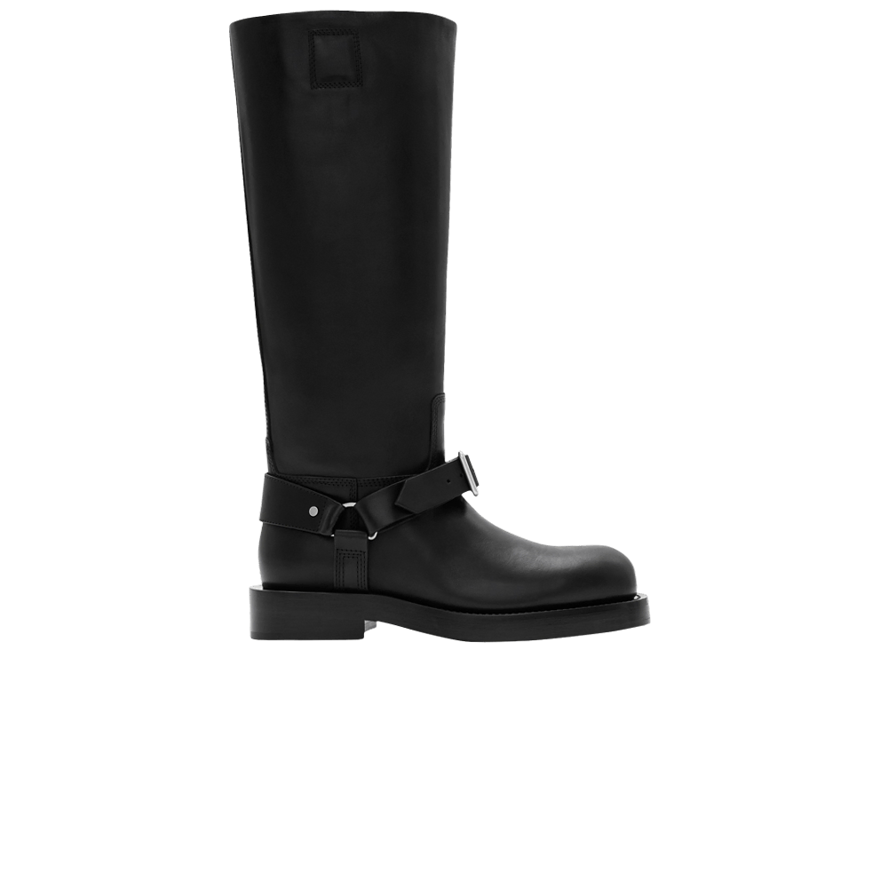 Burberry Wmns Leather Saddle Tall Boot 'Black'