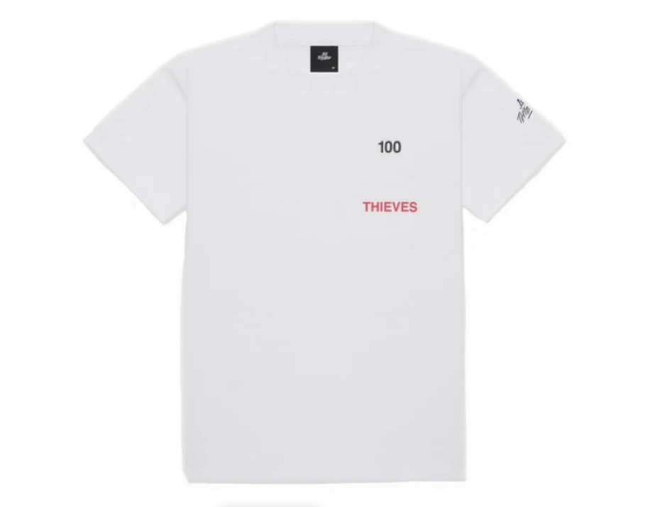 Футболка 100 Thieves Numbers T-shirt White