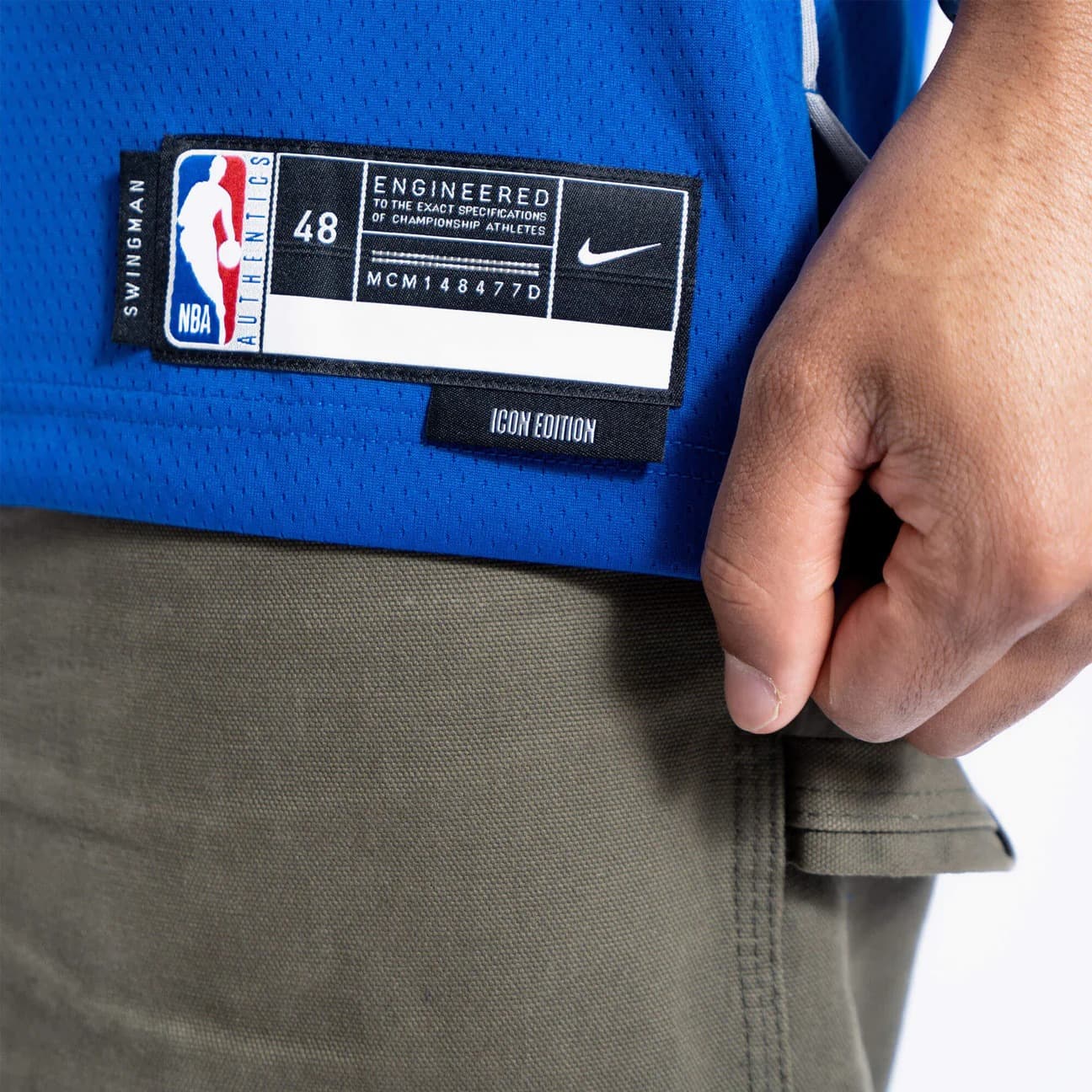 Баскетбольная джерси 2023-24 Dallas Mavericks Luka Dončić #77 Swingman Icon Edition Blue Jersey