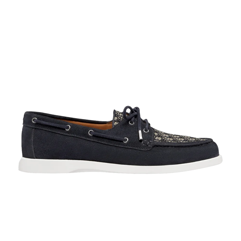 Krossovki-Dior-Granville-Boat-Dior-Oblique-Navy-Blue