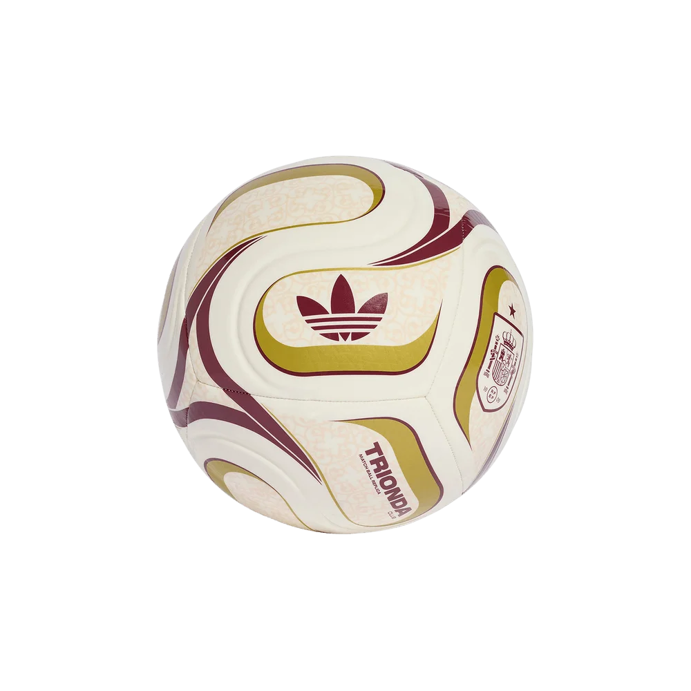 Мяч футбольный Adidas Trionda Spain Away Club Ball 'Off White/Team Coll Burgundy/Gold Metallic'