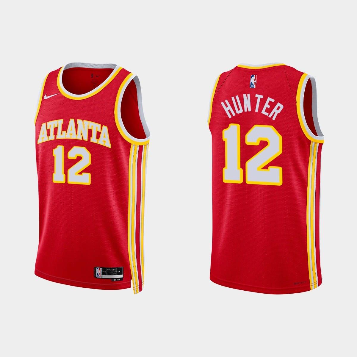 Баскетбольная джерси 2022-23 Atlanta Hawks  #12 De’Andre Hunter Icon Edition Red Jersey