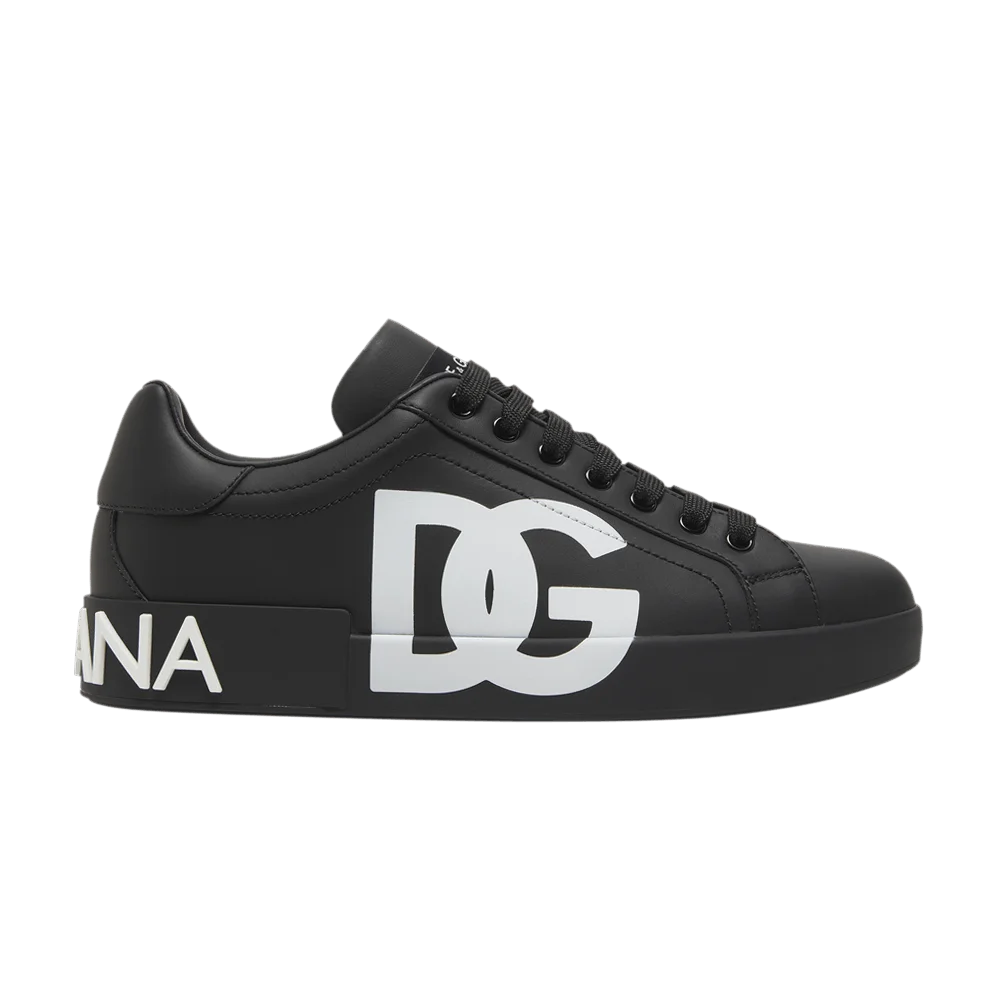 Krossovki-Dolce-Gabbana-Portofino-Low-DG-Logo-Print-Black-White