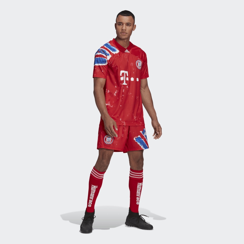 Футболка adidas FC Bayern Human Race Jersey True Red/White