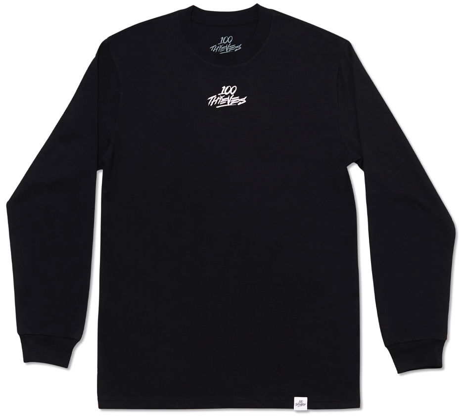 Футболка 100 Thieves Midnight Long Sleeve Tee Black