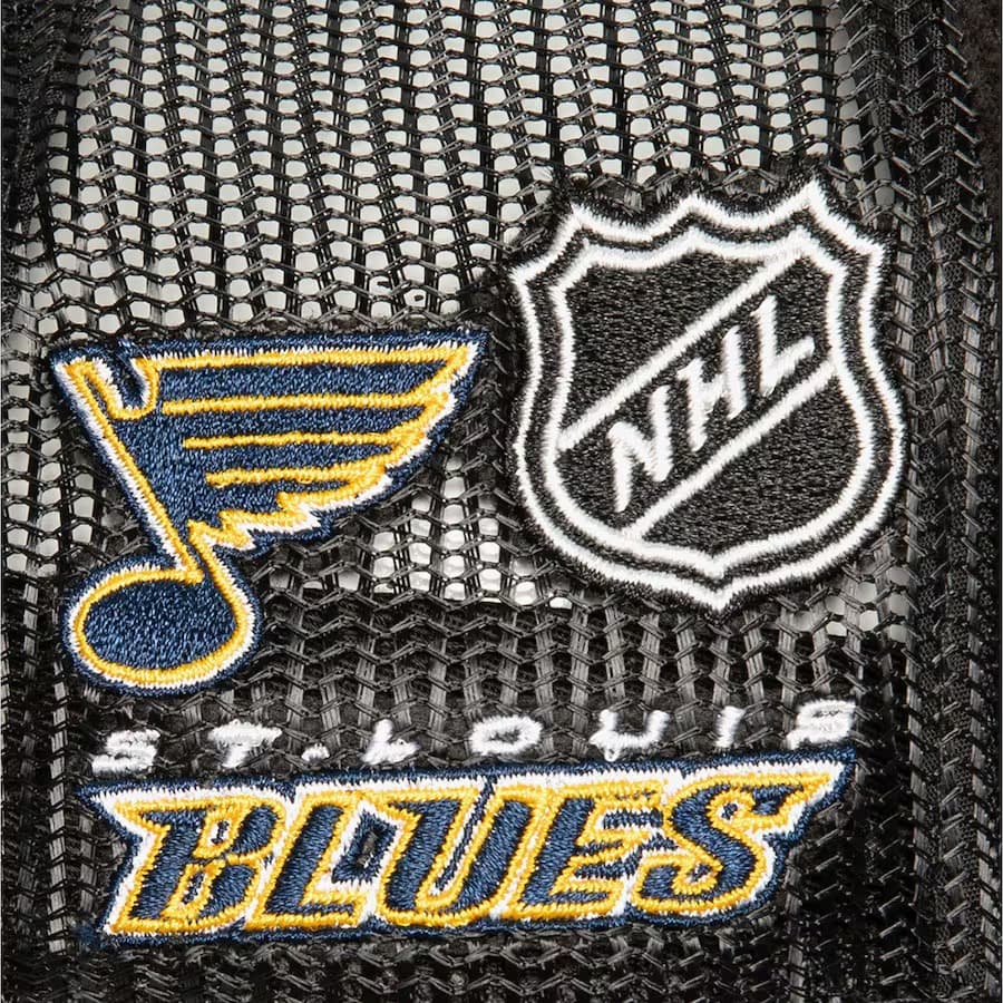 Бейсболка Mitchell & Ness Black St. Louis Blues Times Up Trucker Adjustable Hat