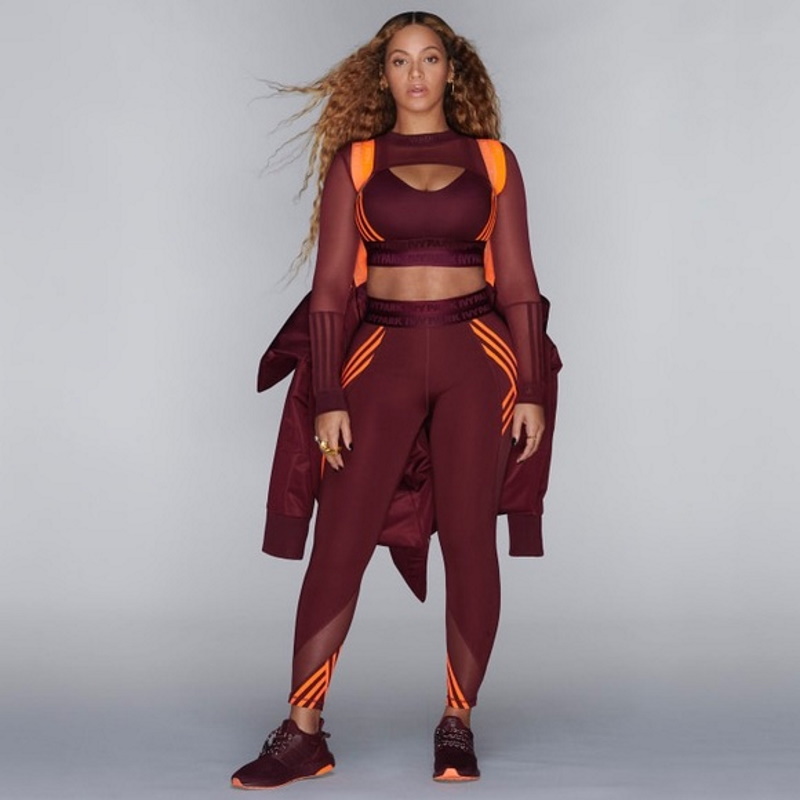 Спортивный топ adidas Ivy Park Strappy Cutout Bra Maroon/Amazon Red/Solar Orange