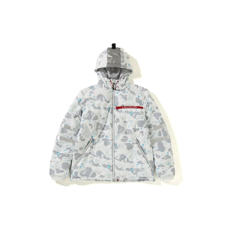 Куртка с капюшоном BAPE Space Camo Hoodie Jacket White