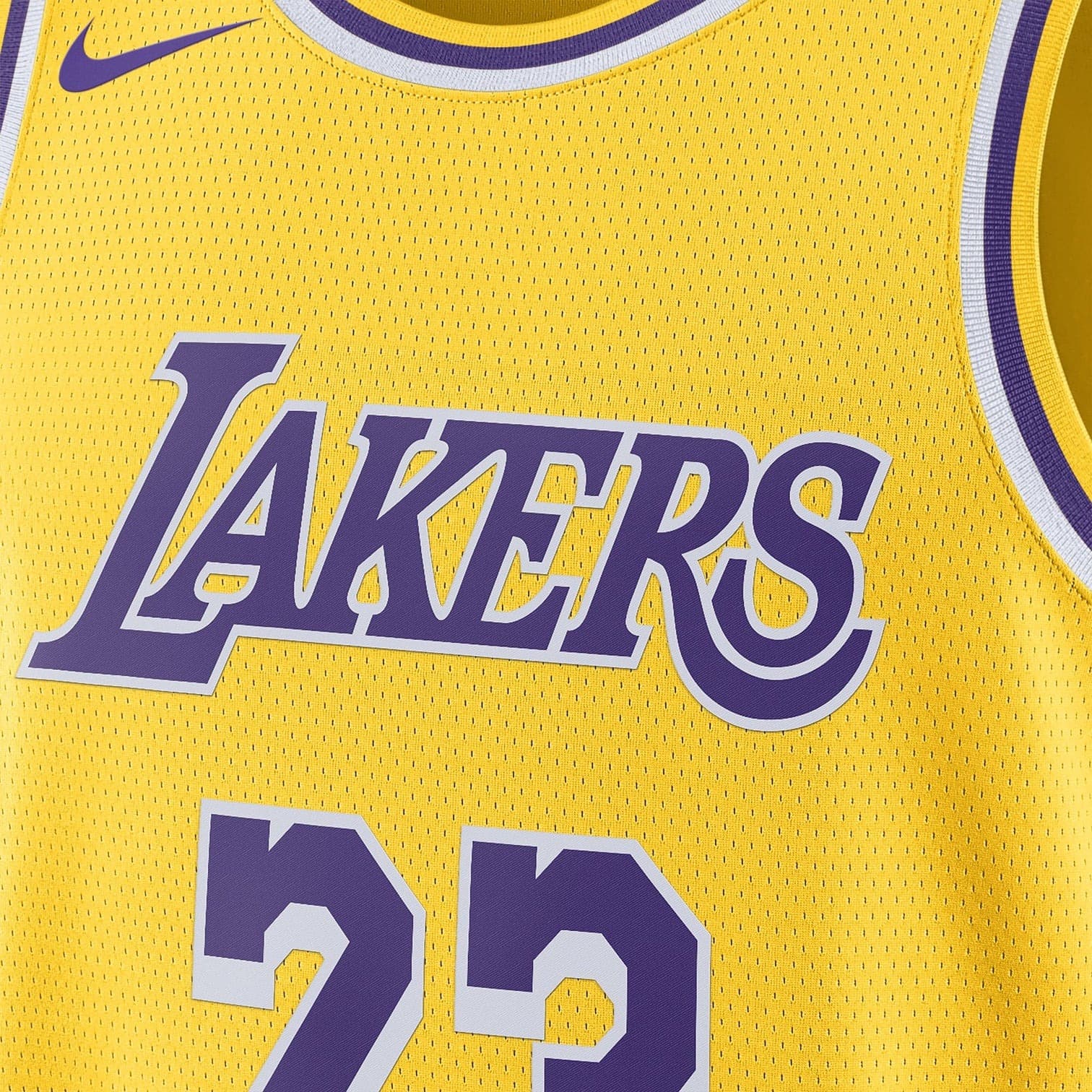 Баскетбольная джерси 2023-24 Los Angeles Lakers LeBron James #23 Swingman Icon Edition Yellow Jersey