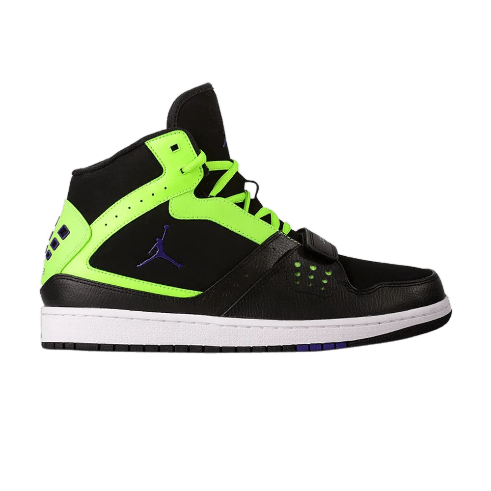 Krossovki-Air-Jordan-1-Flight-Strap-Black-Flash-Lime